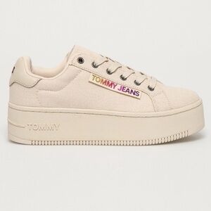 Women's beige platform sneakers eur 41 TOMMY HILFIGER ICONIC SEASONAL FLATFORM